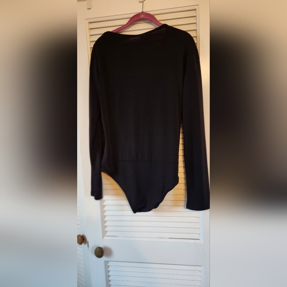 Prima Black Long Sleeve Bodysuit